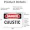 Signmission Caustic Danger Sign, Vinyl Decal, 10in W x 7in L, 2PK OS-2PACK-DS-D-710-L-2416 - alternate 5